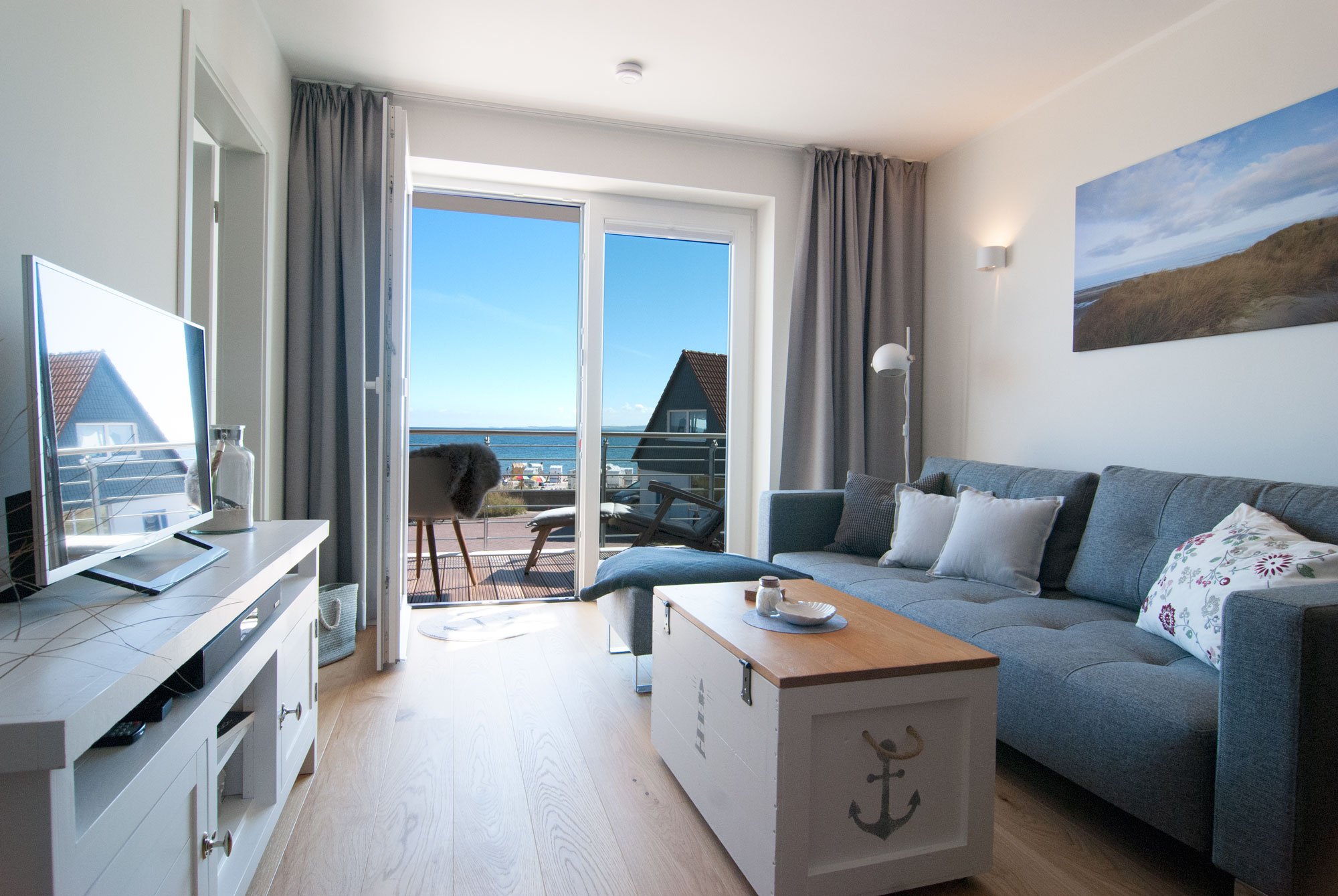 Blick auf das Meer - Ferienwohnung Hohwacht Koje 38